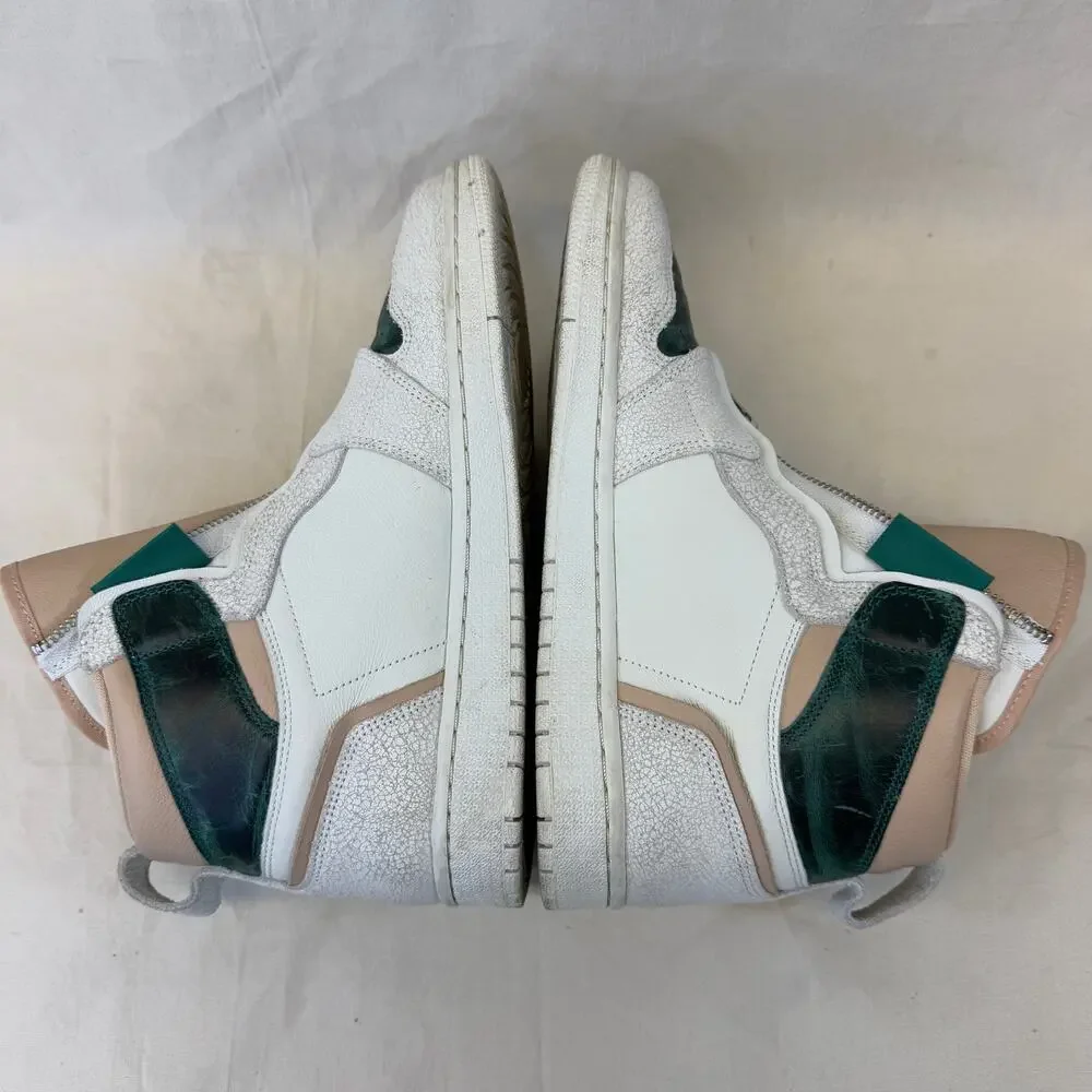 Jordan 1 Retro High Zip Mystic Green Womens Size 8.5 Leather Sneakers AQ3742-003 - Picture 6 of 9
